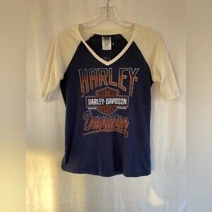 Ladies Small Harley Davidson Motorcycle Short Sleeve Shirt